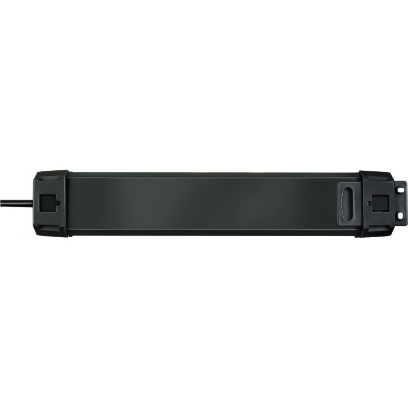 Premium-Line 60.000A listwa przepięciowa z funkcją ładowania USB 6-gniazda czarna 3m H05VV-F 3G1.5